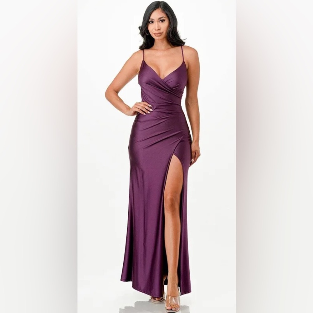 La Scala purple maxi dress. COCKTAILS/PROM/WEDDDING GUEST perfection